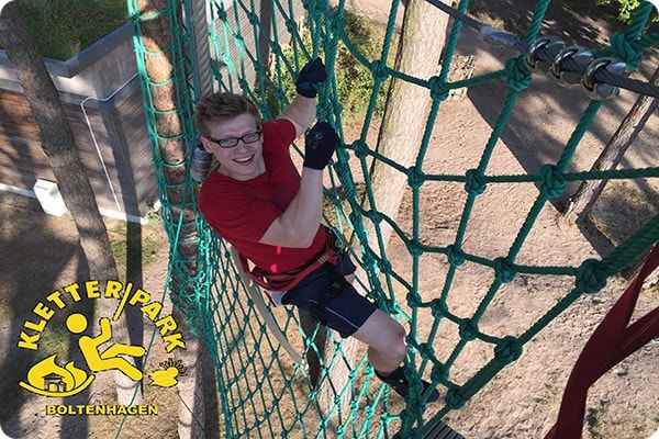 Der Boltenhagener Kletterpark direkt an der Ostsee.