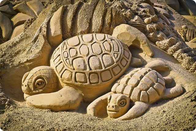 Sandburgenwettbewerb auf der Insel Poel