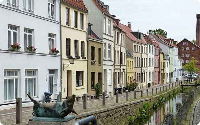 Die historische Mühlengrube in Wismar ist Weltkulturerbe der Unesco.